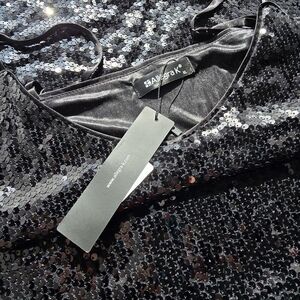 Allegra K Black Sequin Dress